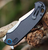 CRKT P.S.D. A/O (CR7920) 3.63" 1.4116 Satin Drop Point Plain Blade, Black G-10 Handle with Carbon Fiber Layer