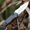 CRKT P.S.D. A/O (CR7920) 3.63" 1.4116 Satin Drop Point Plain Blade, Black G-10 Handle with Carbon Fiber Layer