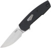 CRKT Cottidae (CR6321) 2.625" D2 Satin Drop Point Plain Blade, Black Aluminum Handle