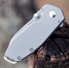 CRKT Squid A/O (CR2492) 2.37" 8Cr14MoV Bead Blasted Spear Point Plain Blade, Bead Blasted Stainless Steel Handle