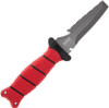 Bubba Blade Blunt Scout Dive Knife, 1107809, 4" Gray Double Edge Combo Blade, Red TPR Handle, Polymer Sheath