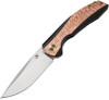 Kansept Knives K1007A3 Accipiter , 3.50" CPM-S35VN Stonewashed Plain Blade, Titanium w/ Copper Handle