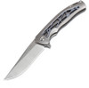 Kansept Knives K1004A1 Agent, 3.75" CPM-S35VN Stonewashed/Satin Blade, Titanium Handle