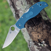 Spyderco Stretch 2 Straight Spine C90FP2K390, 3.43" Satin K390 Blade, Blue FRN Handle