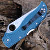 Spyderco Stretch 2 Straight Spine C90FP2K390, 3.43" Satin K390 Blade, Blue FRN Handle