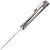 Kansept Knives Mini Accipiter (K2007A2) 2.9" CPM-S35VN Stonewashed Drop Point Plain Blade, Gray Titanium Handle with Black Carbon Fiber Inlay