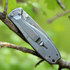 ESEE Zancudo Folding Knife (BRKR1FG)- 2.94" Stonewashed AUS-8 Drop Point Blade, Foliage Green Polymer Handle