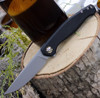 GiantMouse ACE Sonoma Frame Lock Knife, 3.3" Stonewash M390 Drop Point Blade, Black PVD Titanium Handle