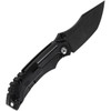 Kansept Knives Pelican (K1018A2) 3" CPM-S35VN Black Tanto Plain Blade, Black Coated Titanium Handle