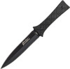 Tec X FB-4 Boot Knife 52224, 4" 440 Stainless Steel Black Coated Dagger, Black G-10 Handle