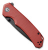 CIVIVI Brazen Folding Knife (C2023B)- 3.46" Blackwashed D2 Tanto Blade, Burgundy G-10 Handles
