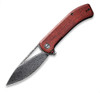 CIVIVI Riffle Folding Knife (C2024DS-2)- 3.46" Damascus Drop Point Blade, Sandalwood Handle