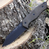 TOPS Knives Trail Seeker TLSR-01, 4.50" 1095 Black Plain Blade, Green Canas Micarta Handle