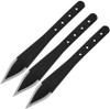 Condor Dismissal Throwing Knife Set of 3 , 7" Overall 1075HC Black Coated Dagger Knives, Black Nylon Sheath