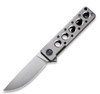 WE Knife Co. Miscreant 3.0 2021A, 3" CPM-20CV Stonewashed Drop Point, Gray Titanium Handle