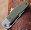 CIVIVI Trailblazer XL Folding Knife (C2101A)- 3.46" Satin D2 Drop Point Blade, OD Green G-10 Handles