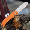 Ontario Knife Co. Traveler 8901, 2.25" Stainless Steel Satin Plain Blade, Orange Plastic Handle