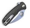 Honey Badger Knives Medium Claw Flipper HB1121, 3.0" 8Cr13Mov Claw Blade, Black FRN Handle