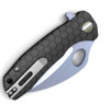 Honey Badger Knives Medium Claw Flipper HB1131 , 3.0" 8Cr13Mov Claw Serrated Blade, Black FRN Handle
