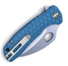 Honey Badger Knives Medium Claw Flipper HB1149, 3.0" 8Cr13Mov Claw Plain Blade, Blue FRN Handle
