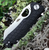Honey Badger Knives Small D2 Wharncleaver Flipper HB1167, 2.75" D2  Wharncleaver Blade, Black FRN Handle