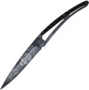 Deejo 37g Tattoo Lion DEE1GC106, 3.75" Z40C13 Black Titanium Plain Blade, Carbon Fiber Handle