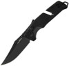 SOG Trident AT - Blackout 11-12-05-57, 3.7" D2 Black Clip Point Plain Blade, Black GRN Handle