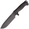 LionSTEEL M7 MB Fixed Blade, 7" Black Sleipner Steel Plain Blade, Black Micarta Handle, Black Kydex Sheath