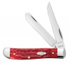Case Mini Trapper 31952 Dark Red Bone Handle CS (6207 CS)