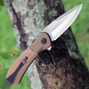 Buck Knives Paradigm A/O (BU590BRS) 3" CPM-S35VN Satin Drop Point Plain Blade, Brown Textured G-10 Handle with Cerakote Coated Rotating Bolster