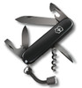 Victorinox Swiss Army Spartan PS 1.3603.3P, Monochrome Pocket Knife w/ 12 Black Tools, Black ABS