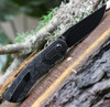 Kansept Knives Lundquist Reverie (K2025A2) 2.92" CPM-S35VN Black Stonewashed Clip Point Plain Blade, Thred Carbon Fiber Handle w/ Titanium Bolster