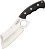 Hibben Legacy Ebony Cleaver gh5091, 5.88" 5Cr15MoV Polished Cleaver Fixed Blade, Black Linen Micarta Handle