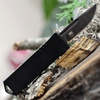 Boker Plus USB OTF (06EX270) 1.77" D2 Blackwashed Drop Point Plain Blade, Black Aluminum Handle with Double-Action Thumb Slide