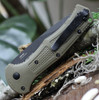 Benchmade Claymore 9070SBK-1, 3.64" Black D2 Steel Partially  Serrated Blade, Green Ranger Grivory w/SS liner Handle