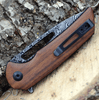 CIVIVI Odium Flipper Knife C2010DS-1, 2.65" Damascus Drop Point Blade, Cuibourtia Wood Handle