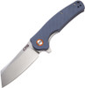 CJRB Cutlery Crag Liner Lock J1904-GYF, 3.3" D2 Stonewash Plain Blade, Blue-Gray G-10 Handle