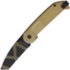 Extrema Ratio BF1 CD Desert Warfare Folding Knife EX135BF1, 3.5" N690 Black Plain Blade, Desert Warfare Aluminum Handle