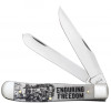 Case Trapper - War Series Enduring Freedom - 50955 Embellished Smooth Natural Bone Handle (6254 SS)
