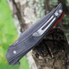 Maxace Knives Ranger MGR04, 3.86" XW42 Gray Plain Blade,Ash Black Micarta Handle
