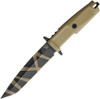 Extrema Ratio Col Moschin Fixed Blade, 6.3" N690 Desert Warfare Plain Blade, Tan Forprene Handle