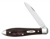 Case Tear Drop 13627 Smooth Chocolate Brown & Rustic Red Richlite Handle (TB1010288 SS)