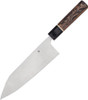 Spyderco Itamae Bunka Bocho K18GPBNBK with Burl G-10 handle and 7.7-inch blade.