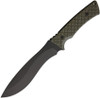 Spartan Blades Machai Fixed Blade 2BKGR, 6.6" 1095 Cro-Van Black Plain Blade, Green Micarta Handle