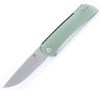 Kansept Knives Weasel (KT2020A4) 3.12" 154CM Stonewashed Drop Point Plain Blade, Jade G-10 Handle