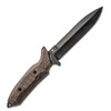 Viper Knives Fearless Fixed Blade 4020CM, 6.0" Sleipner Black PVD Coated Single Edge Dagger, Brown Canvas Burlap Micarta Handles, Kydex Sheath