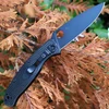 All-black Spyderco Resilience LW in open position showing the stealth tactical finish.