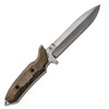 Viper Knives Fearless Fixed Blade 4018CG, 6.0" Sleipner Stonewash Single Edge Dagger, Green Canvas Burlap Handles, Kydex Sheath