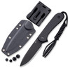 CIVIVI Fixed Blade Elementum (C2105A)-3.98" Black Stonewash D2 Drop Point Blade, Black G-10 Handle