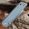 QSP Parrot (QS102F) 3.25" D2 Satin Spear Point Plain Blade, Denim Micarta Handle